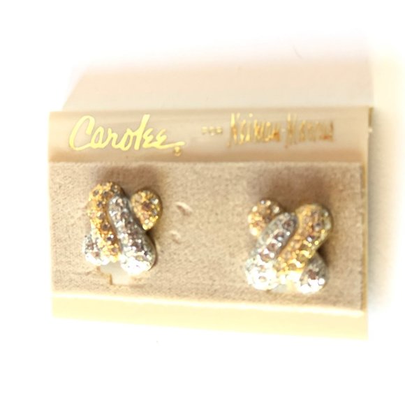 Vintage Carolee - Neiman Marcus Knot Earrings NWT - Picture 3 of 6